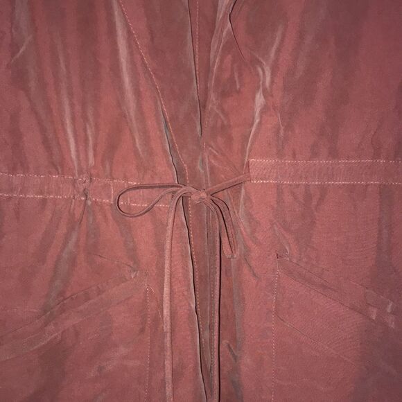 Anthropologie Elevenses Sleevless Trench Coral Open Front Layering Size M - Picture 10 of 14